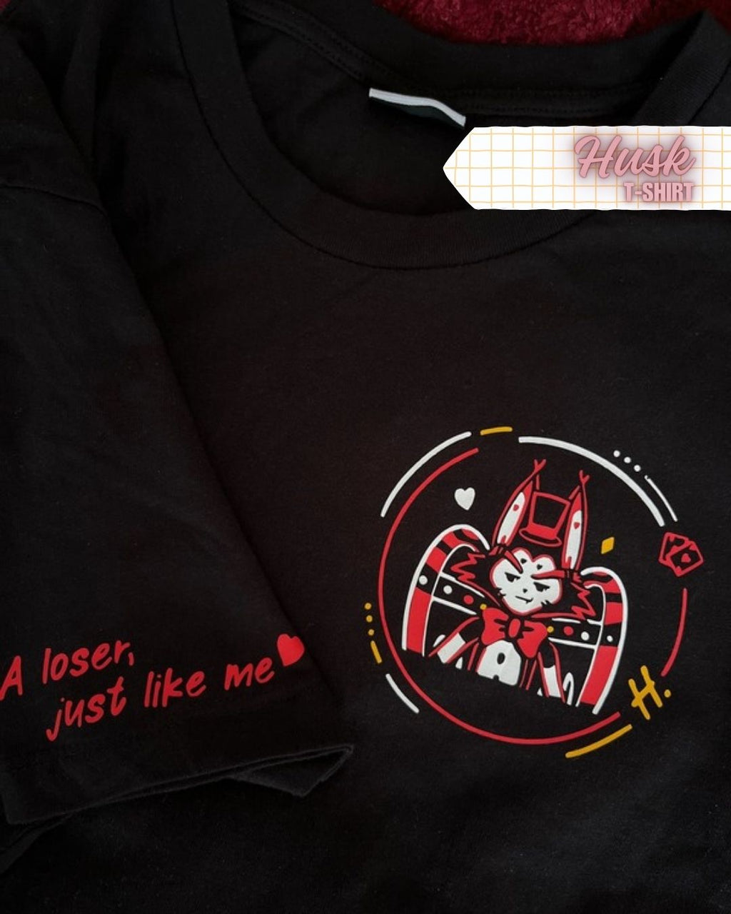 Husk y Angel Dust Hazbin hotel camisetas
