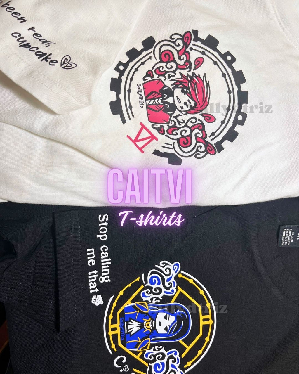 Arcane Caitlyn y Vi camisetas