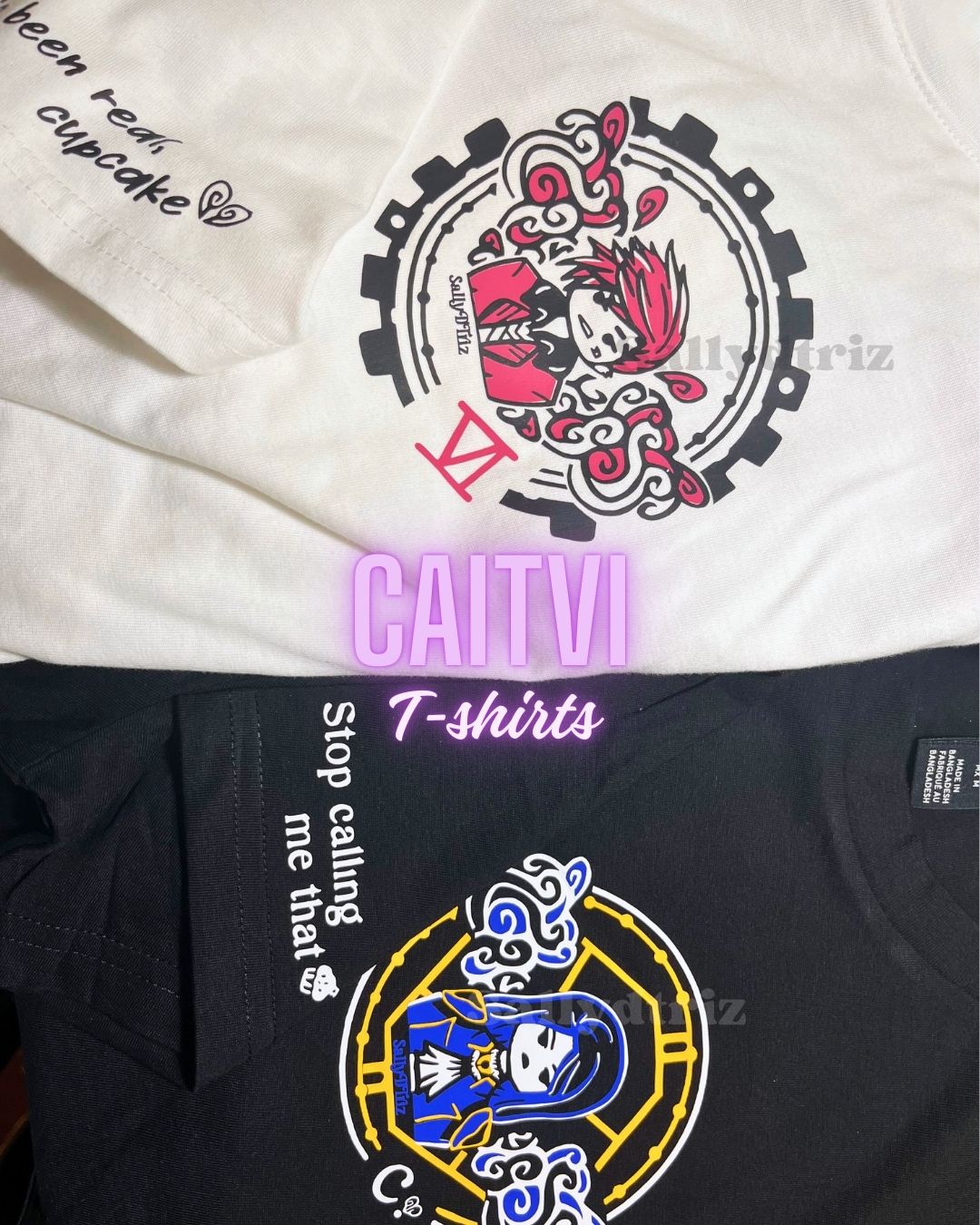 Arcane Caitlyn y Vi camisetas