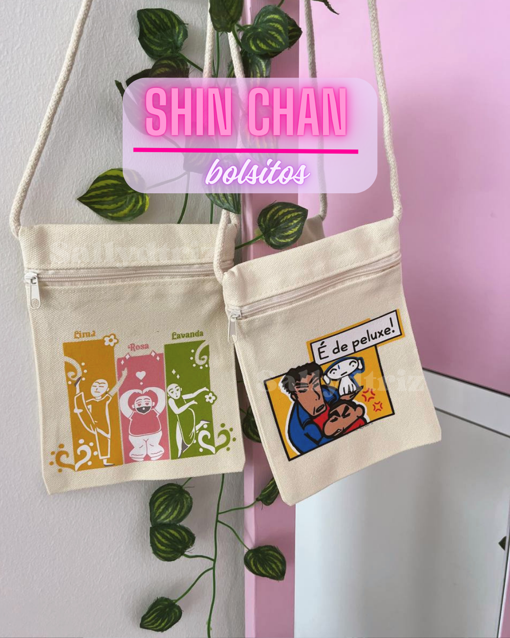 Bolsito y pegatina shin chan
