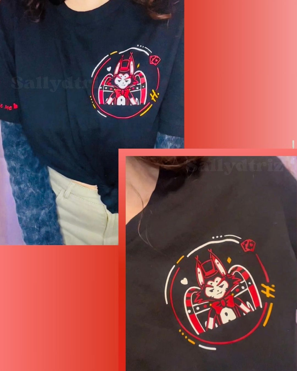 Husk y Angel Dust Hazbin hotel camisetas