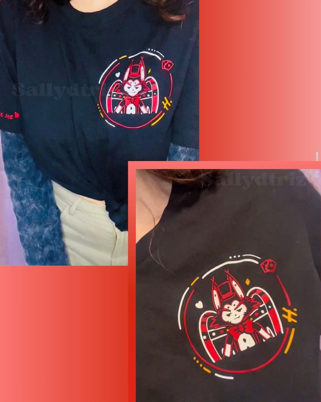 Husk y Angel Dust Hazbin hotel camisetas