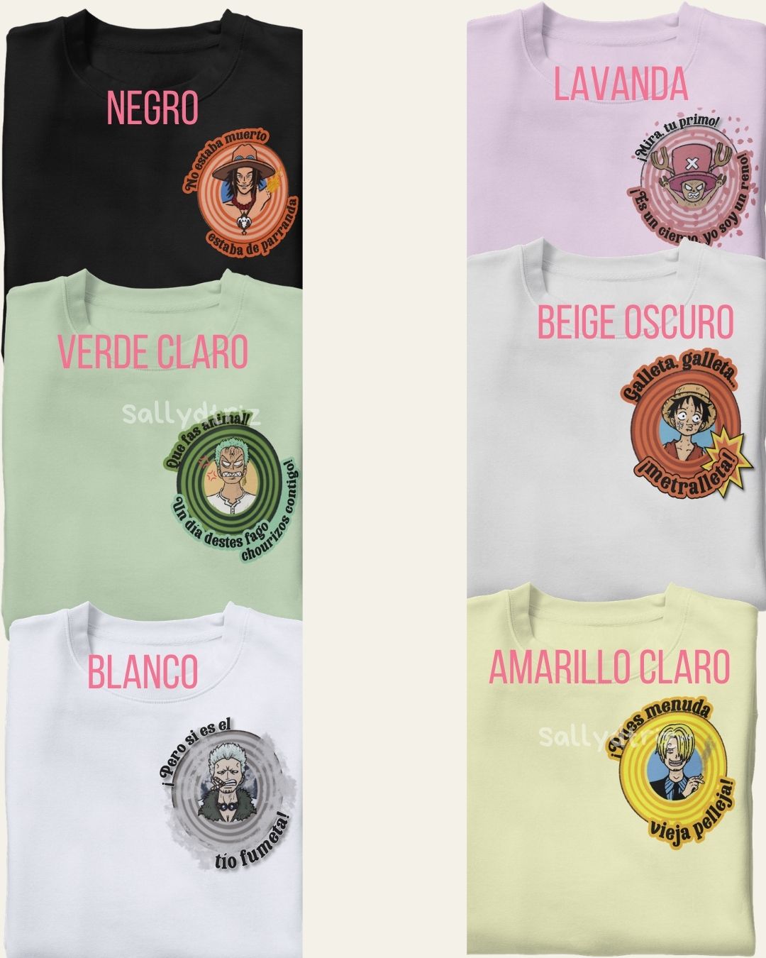 Ace camisetas Varios COLORES