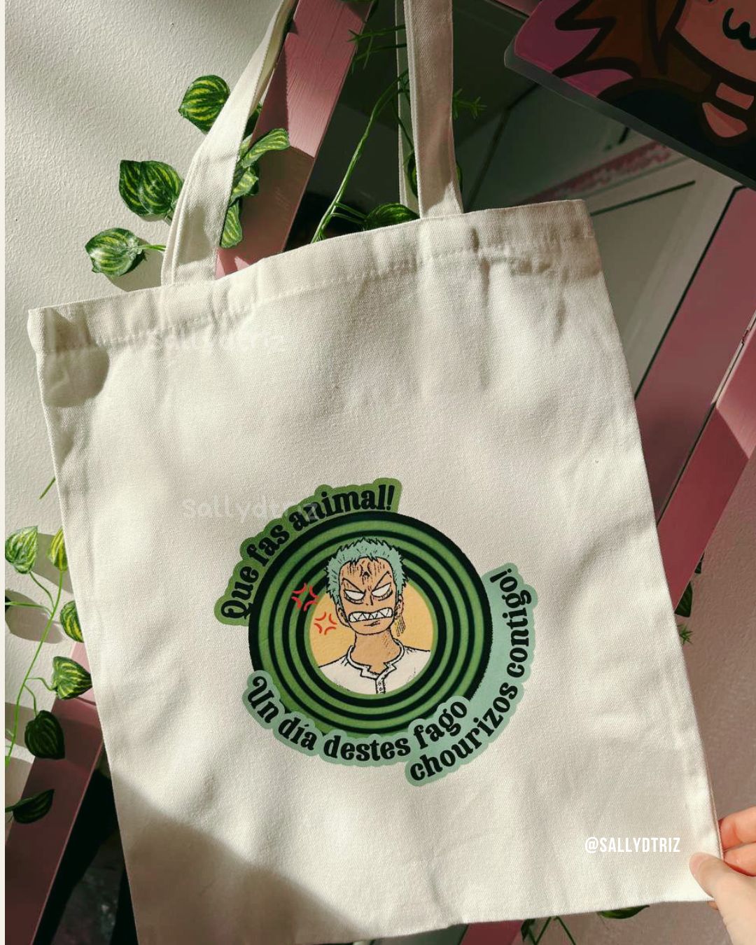 Tote Bag, estuche y pegatina de Zoro