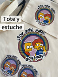 Tote Bag, estuche y pegatina de Los simpson